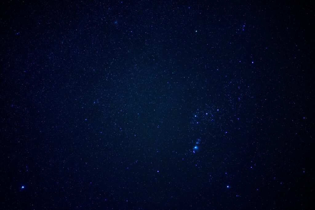 Stunning Starry Sky Wallpaper: Serene Cosmos in Deep Blue