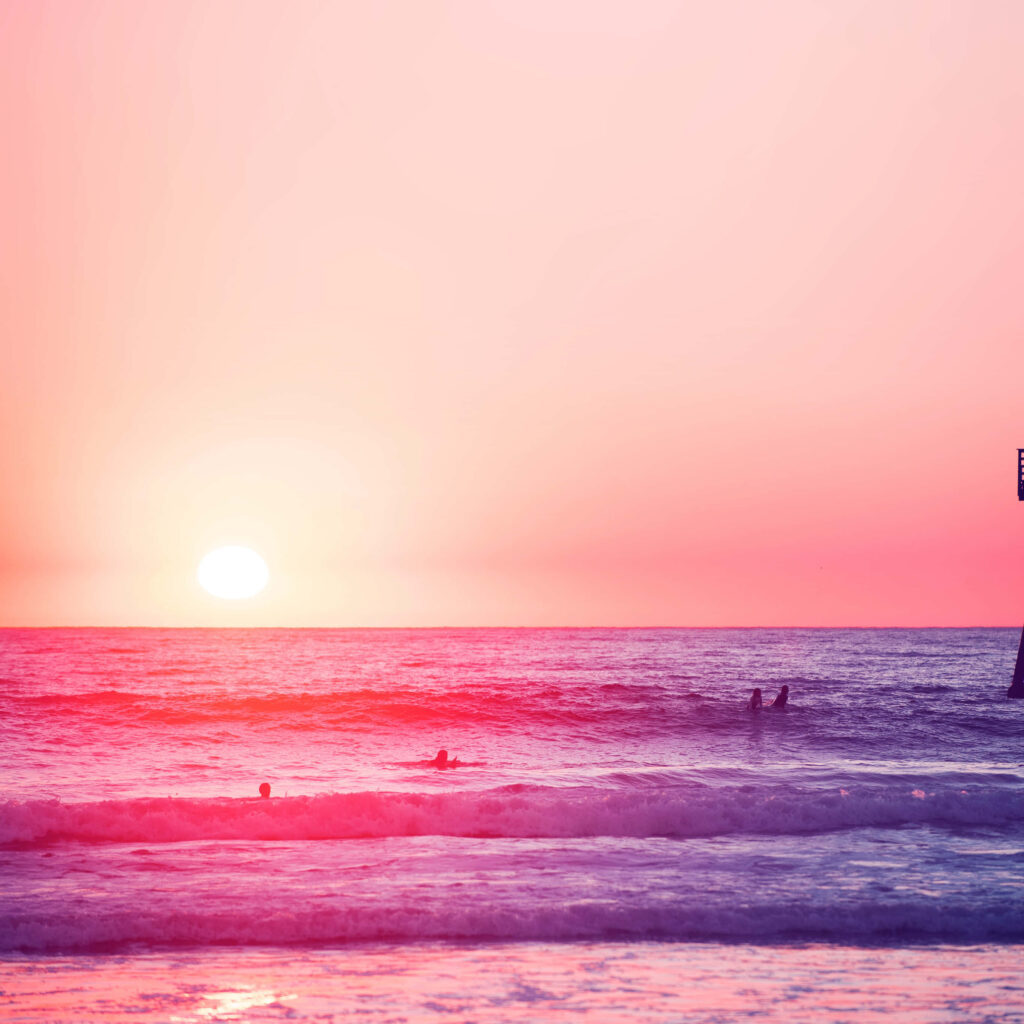 Tranquil Sunset Over Ocean Wallpaper for iPad Pro Background