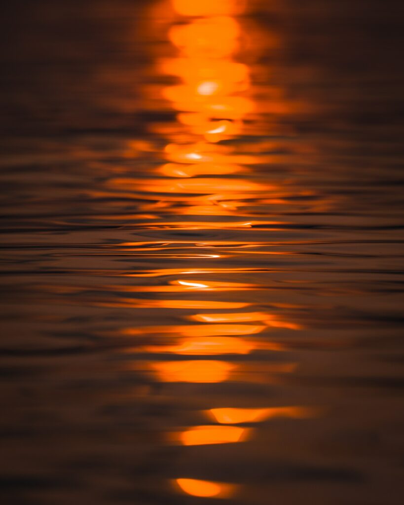 Tranquil Sunset Water Ripples Wallpaper Background