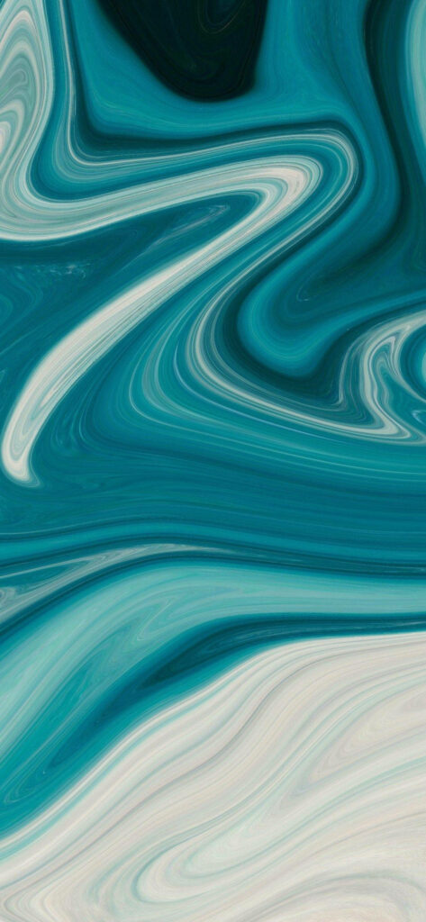 Mesmerizing Colorful Swirls in a Stunning Marble-like OS 13 Background Wallpaper