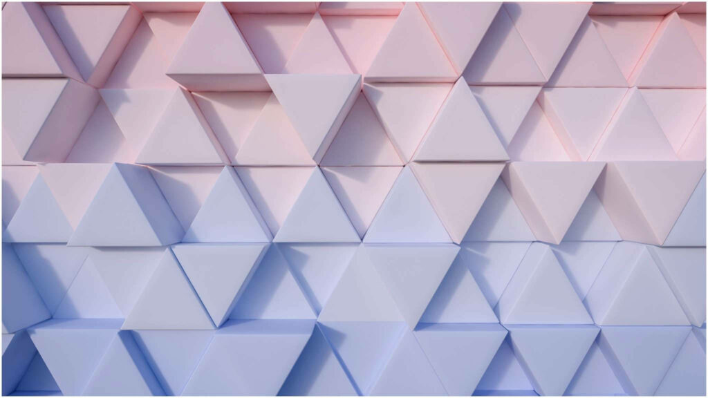 Harmonious Blend: Whimsical Geometric Patterns in Serene Gradient Hues - Mesmerizing 2048x1152 Wallpaper