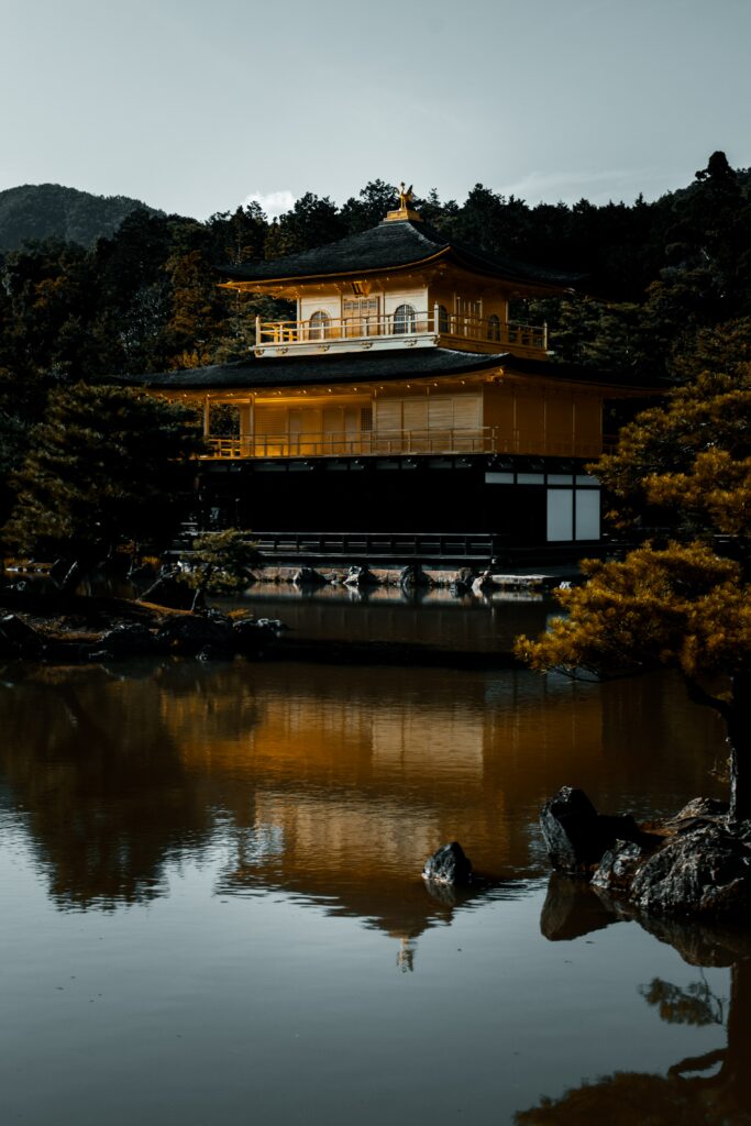 Serene Temple Wallpaper: Tranquil Pagoda Amidst Lush Nature
