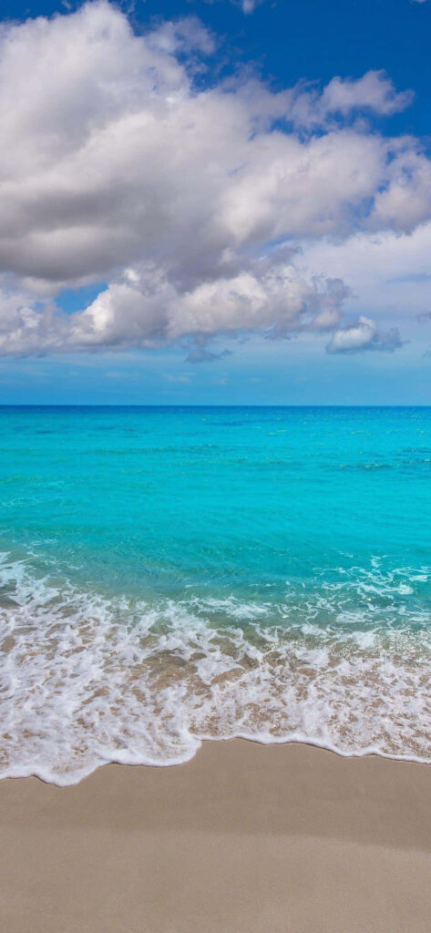 Tropical Beach Wallpaper: Serene Samsung S23 Background
