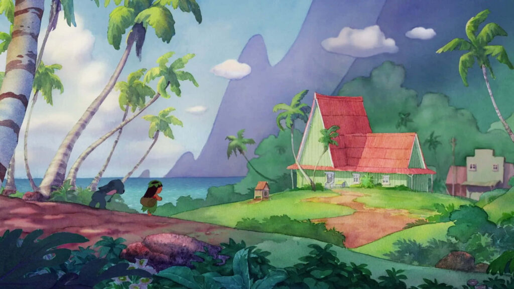 Serene Tropical Landscape Wallpaper: Family Adventure by the Ocean