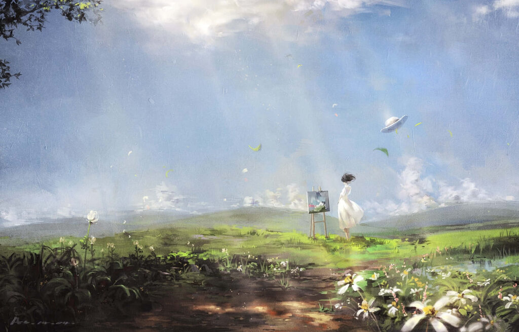 Peaceful Countryside Wallpaper Inspired by The Wind Rises