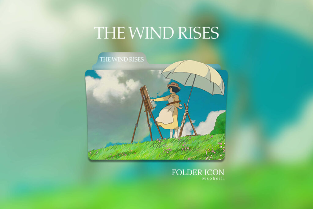 Serene Wind Rises Wallpaper: Tranquil Landscape with Grassy Ridge