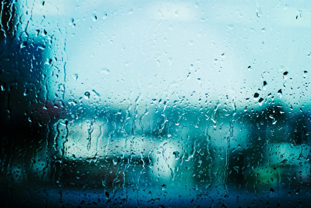 Textured Glass Water Drops Wallpaper for a Serene Background