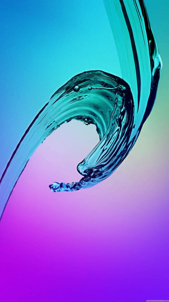 Colorful Currents: A Mesmerizing Floating Water Mobile Wallpaper