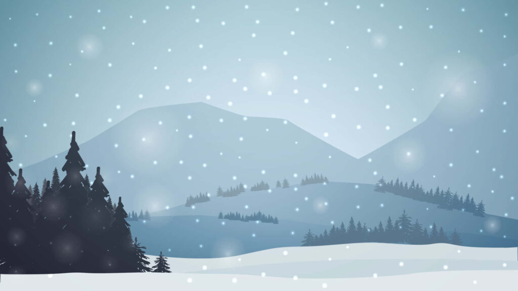 Serene Winter Landscape Wallpaper: Snowy Hills & Tranquil Sky