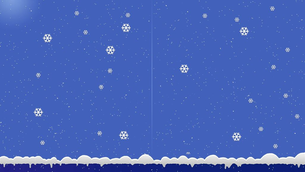 Serene Winter Scene Wallpaper: Snowflakes & Calming Blue Background