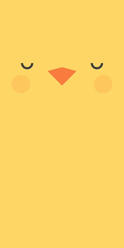 Serene Yellow Chick Wallpaper - Minimalist Calm Background Design