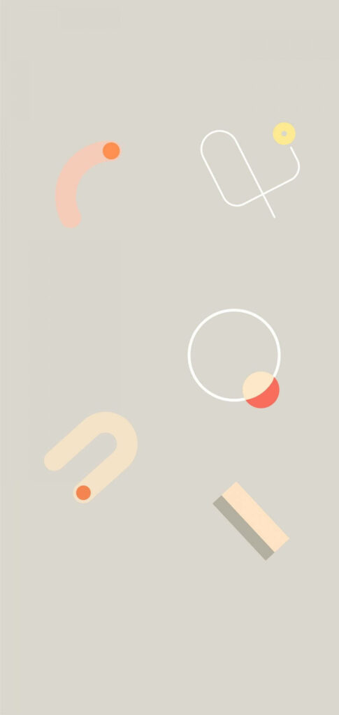 Serenity in Line Art: Google Pixel 4 showcases light-colored aesthetics against a soothing sage backdrop Wallpaper
