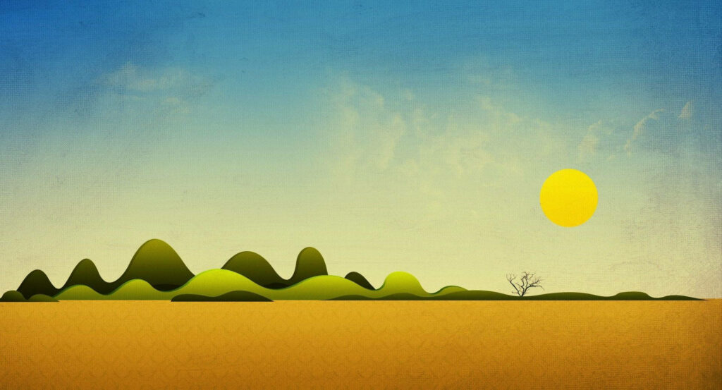 Sizzling Sunlit Sands: Serene HD Desert Backdrop Wallpaper