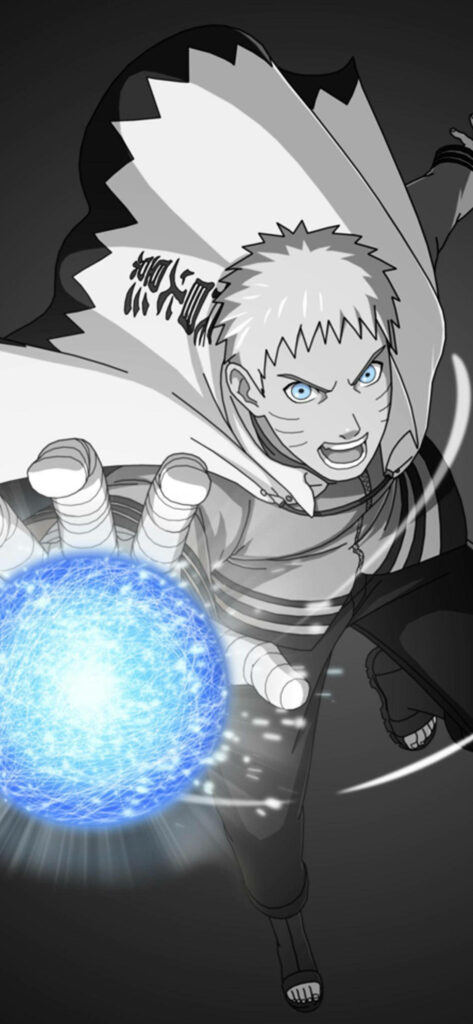 The Seventh Hokage Unleashes a Brilliant Rasengan in Stunning Naruto Phone Wallpaper
