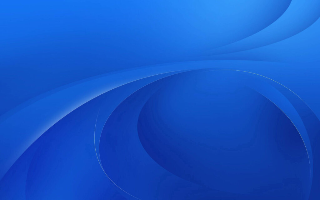 Abstract blue oval lines and smooth wave patterns creating a calming modern wallpaper background