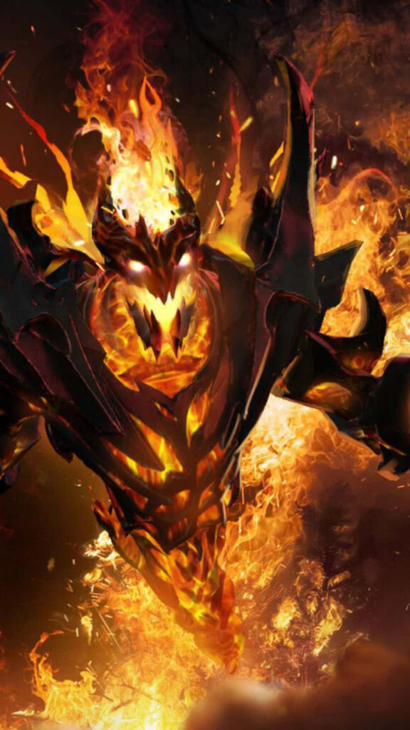 Shadow Fiend's Flashy Dota 2 Background for Android Devices Wallpaper