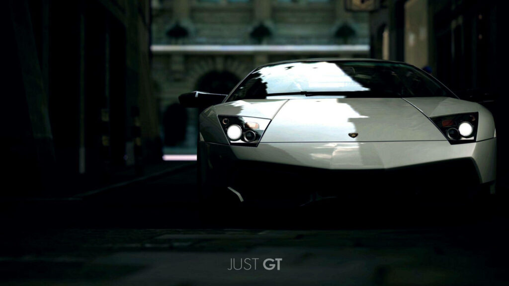 Sleek and Pristine: Unveiling the Majestic Lamborghini Aventador in Shadowy HD Bliss Wallpaper