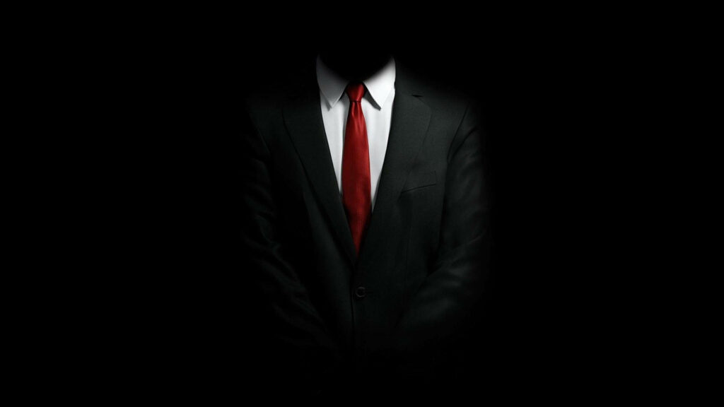 Shadowed Assassin with Suit and Tie: A Dark and Contemporary Visual Masterpiece- 1080p Silhouette Backdrop Snapshot Wallpaper