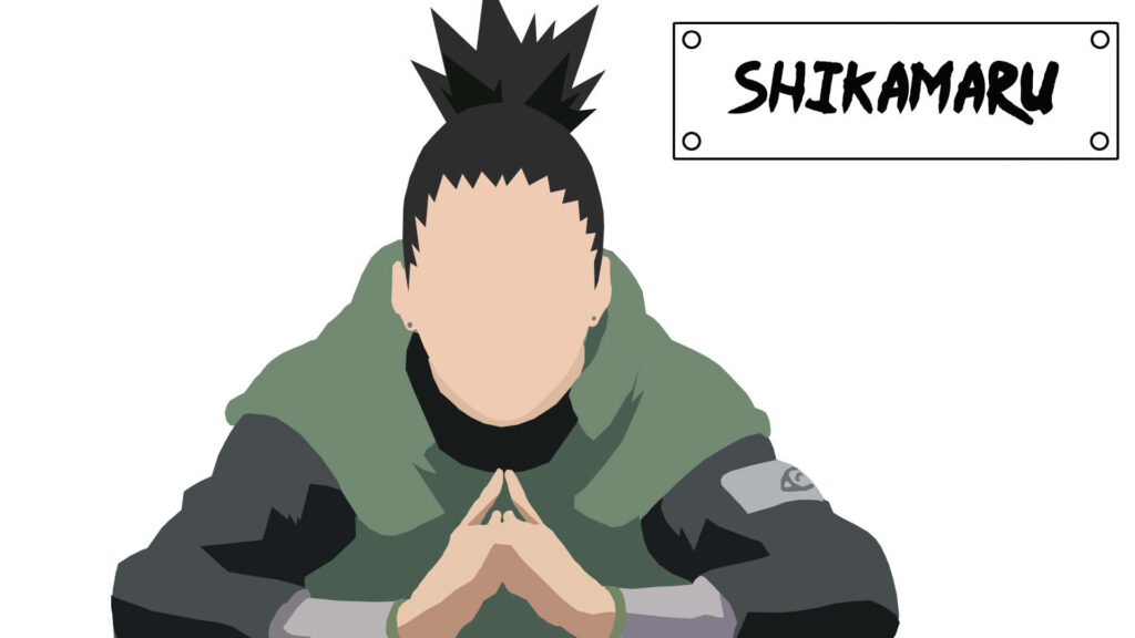 Shadow Mastery: Shikamaru's Vector Art Wallpaper
