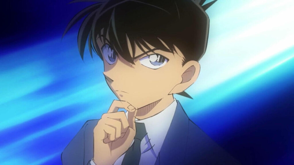 Vibrant Detective Conan Shinichi Kudo Wallpaper - Sharp & Thoughtful