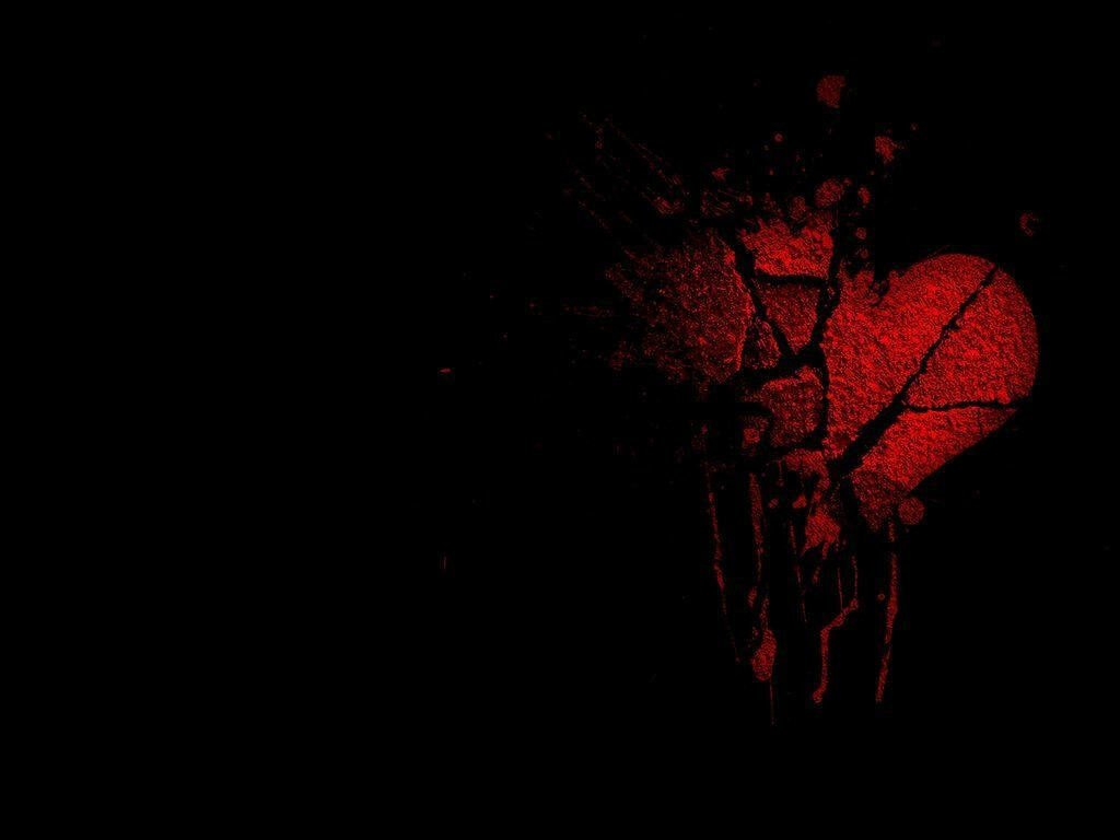 Shattered Love: A Captivating Dark Heart Background Wallpaper