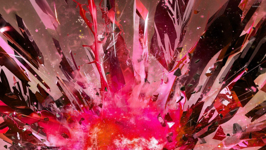 Transcendent Elegance: Mesmerizing Red Crystal Background Shimmers into a Masterpiece Wallpaper