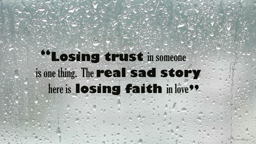 When Raindrops on a Window Pane Echo the Heartbreaking Tale of Lost Trust and Dashed Love Wallpaper