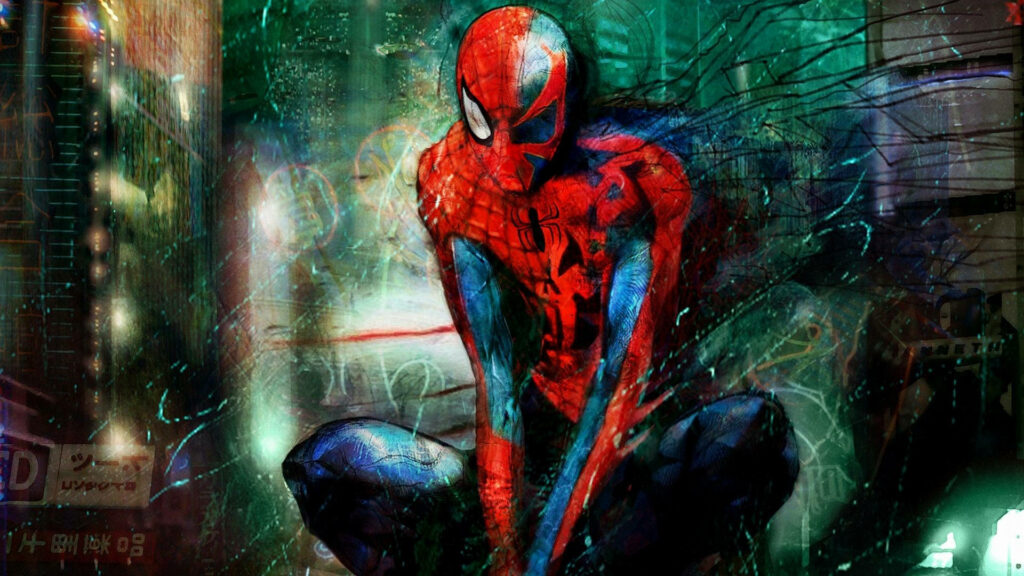 Spider-Man Struggles: An Image Capturing the Hero in Disguise as His Suit Falls to Pieces Wallpaper