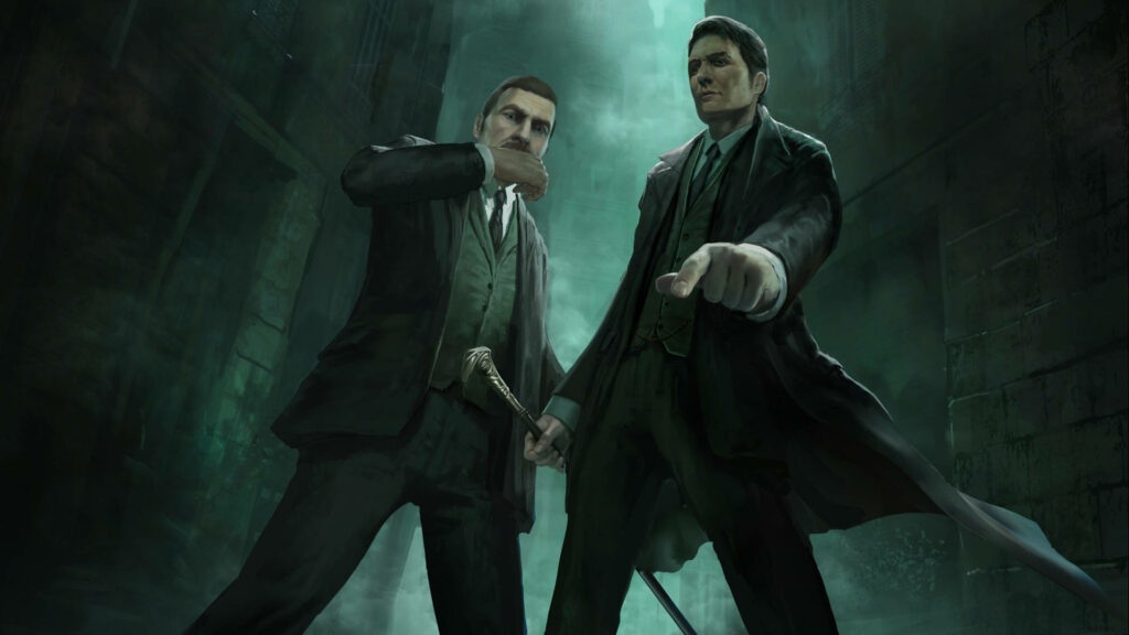 Sherlock Holmes & Dr. Watson Tense Wallpaper Background - Crimes & Punishments
