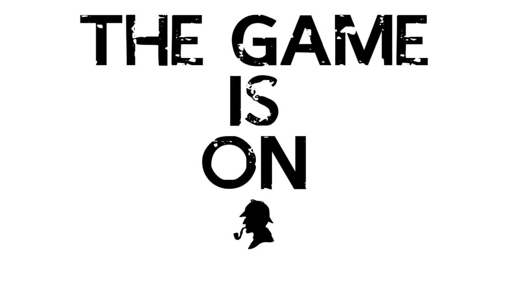 Minimalist Sherlock Holmes Wallpaper: 'The Game Is On' Design