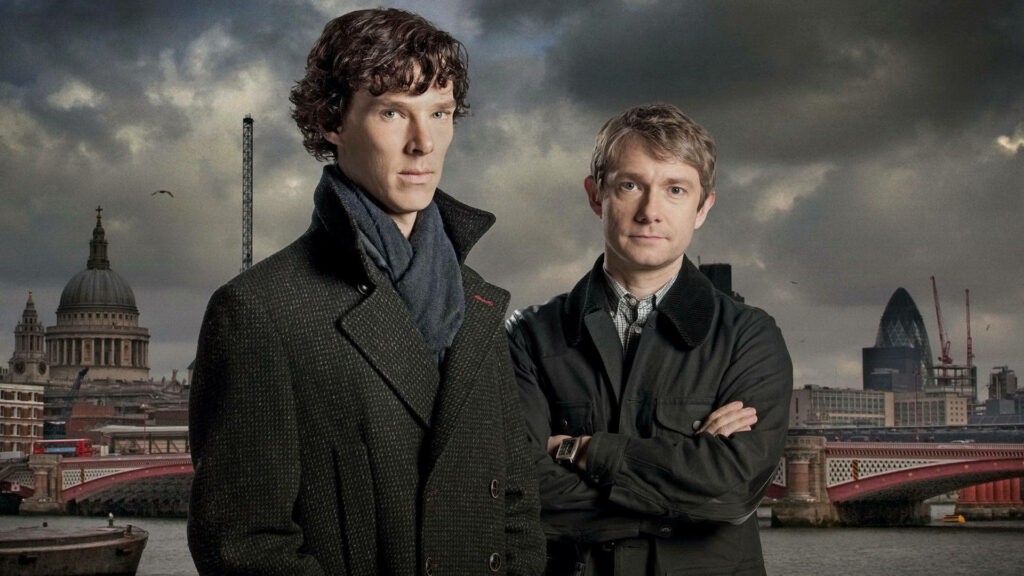 Explore Sherlock Holmes & Dr. Watson Wallpaper | Dramatic London Scene
