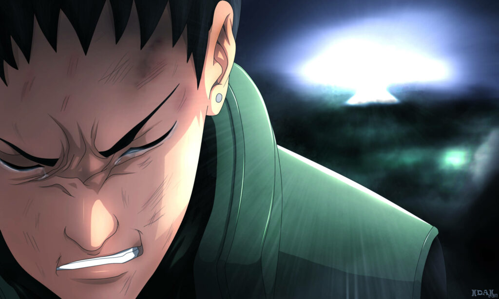Shattered Spirit: Shikamaru's Agony in Naruto Wallpaper