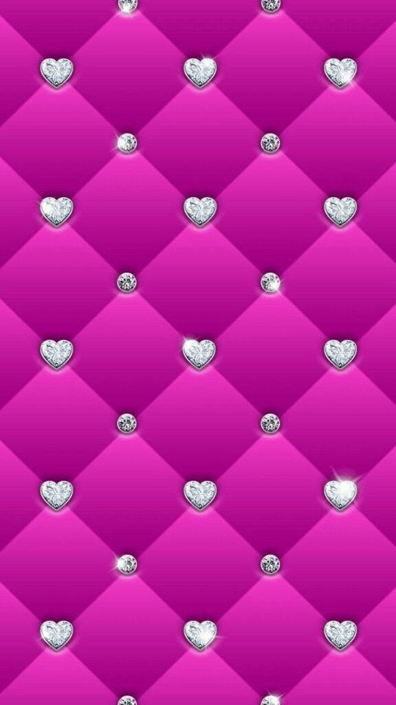 Glamorous Heart-filled Background for a Stylish Phone Wallpaper