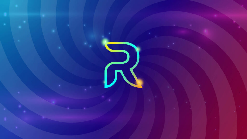 Swirling Shades: A Vibrant Multicolored R Alphabet Wallpaper