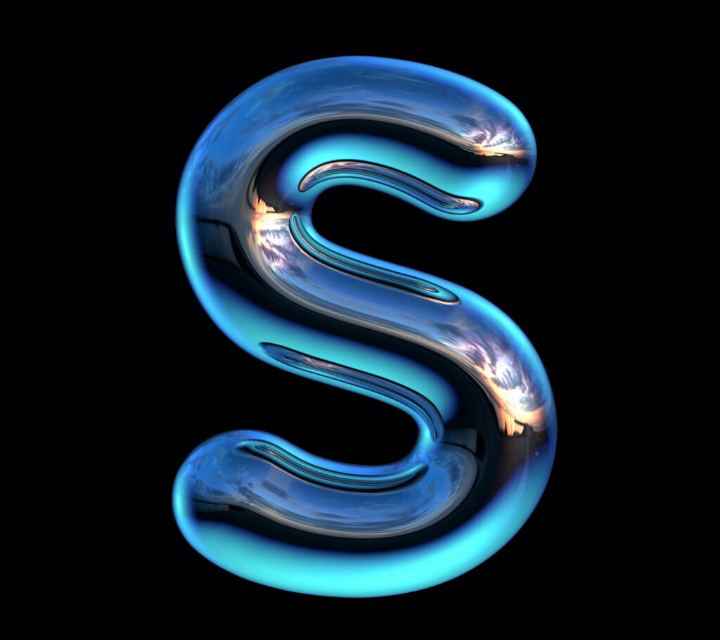 Shimmering S: An Abstract Alphabet Background in HD Wallpaper