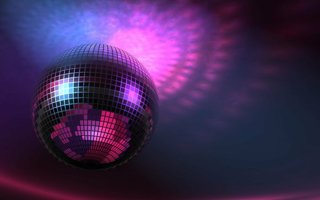 Explosions of Color: Mesmerizing Party Lights Illuminate the Disco Ball Wallpaper