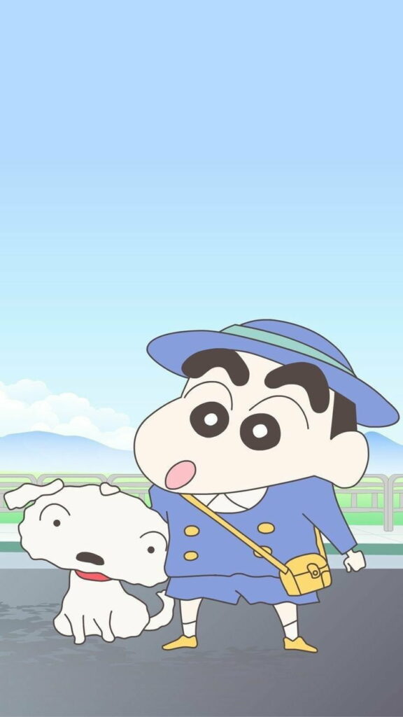 Shinchan and Shiro: Dynamic Duo in HD Team Wallpaper!