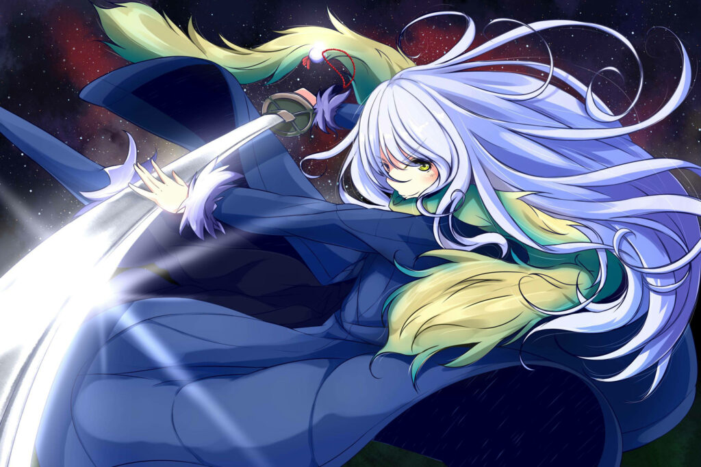 Shine Bright Like Rimuru's Sword: A Captivating Digital Wallpaper of Swordsman Rimuru Tempest