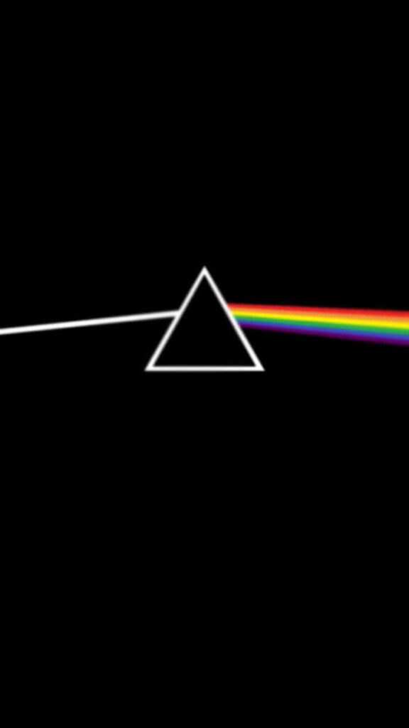 Prismatic Illumination: Pink Floyd's Iconic Dark Side Of The Moon Wall Art Wallpaper