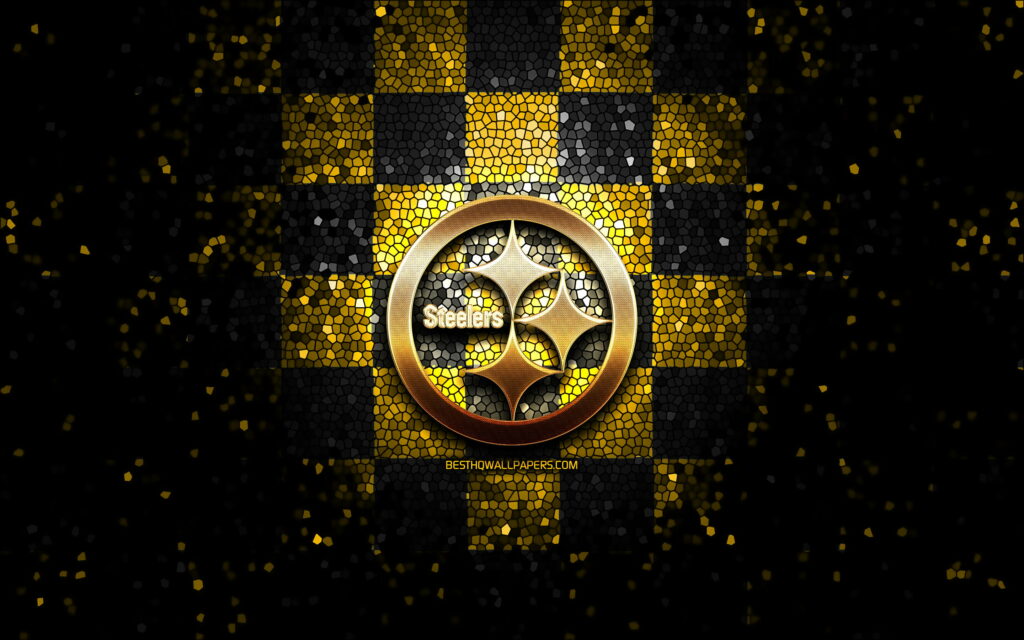 Pittsburgh Steelers: Glittering Mosaic Emblem Uniting American Football's Pride Wallpaper