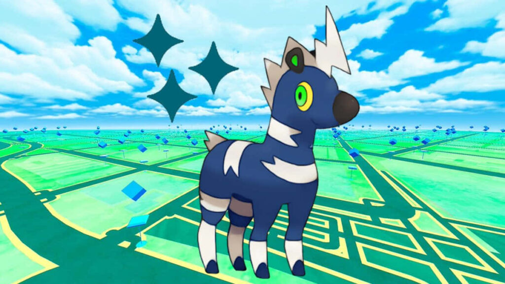 Shiny Blitzle Wallpaper: Vibrant Pokémon GO Map Background