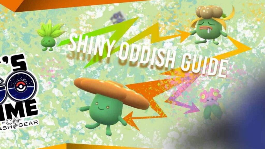Shiny Oddish Evolution Wallpaper: Vivid Pokémon Background