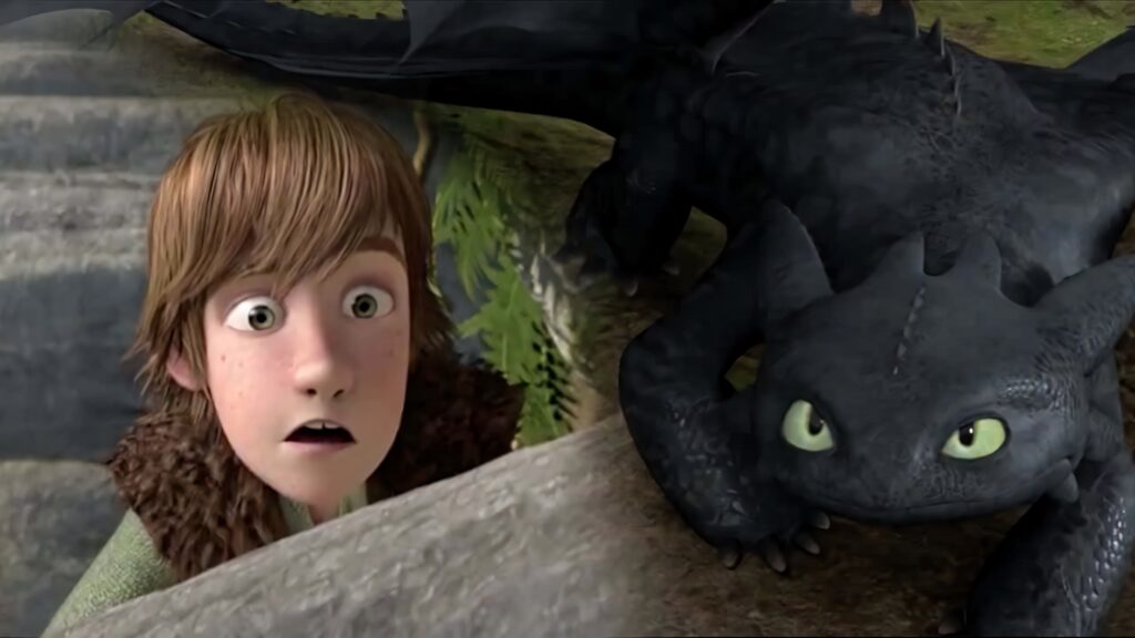 Shocked Hiccup & Curious Toothless Wallpaper from How To Train Your Dragon