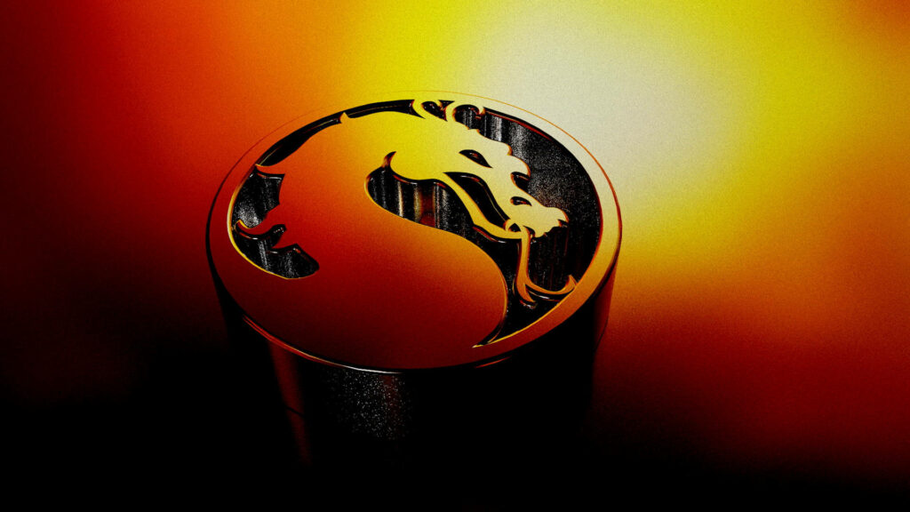 Fiery 3D Dragon Insignia Wallpaper for Your Screens