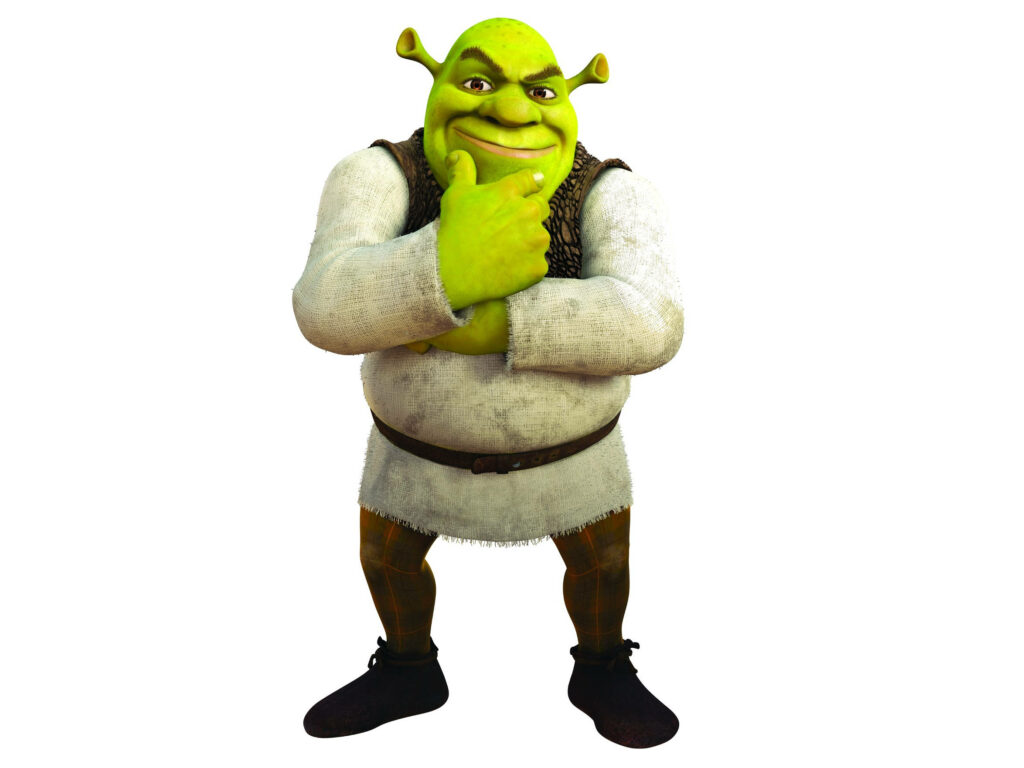 Shrek 4K Solo Wallpaper: Iconic Green Ogre in Classic Outfit