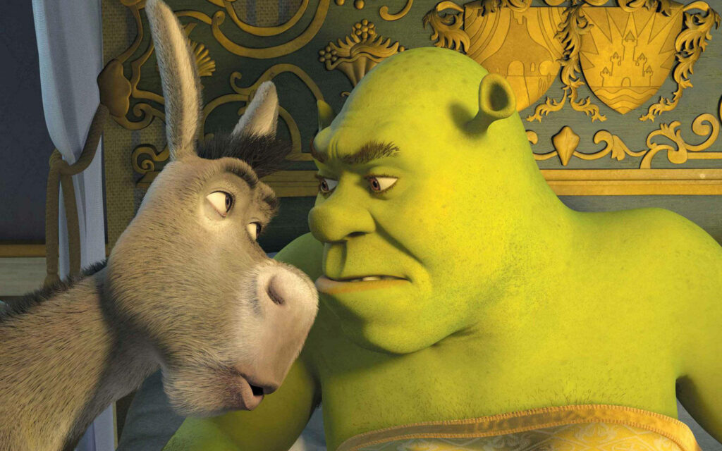 Shrek & Donkey's Hilarious Moment - Shrek the Third Wallpaper