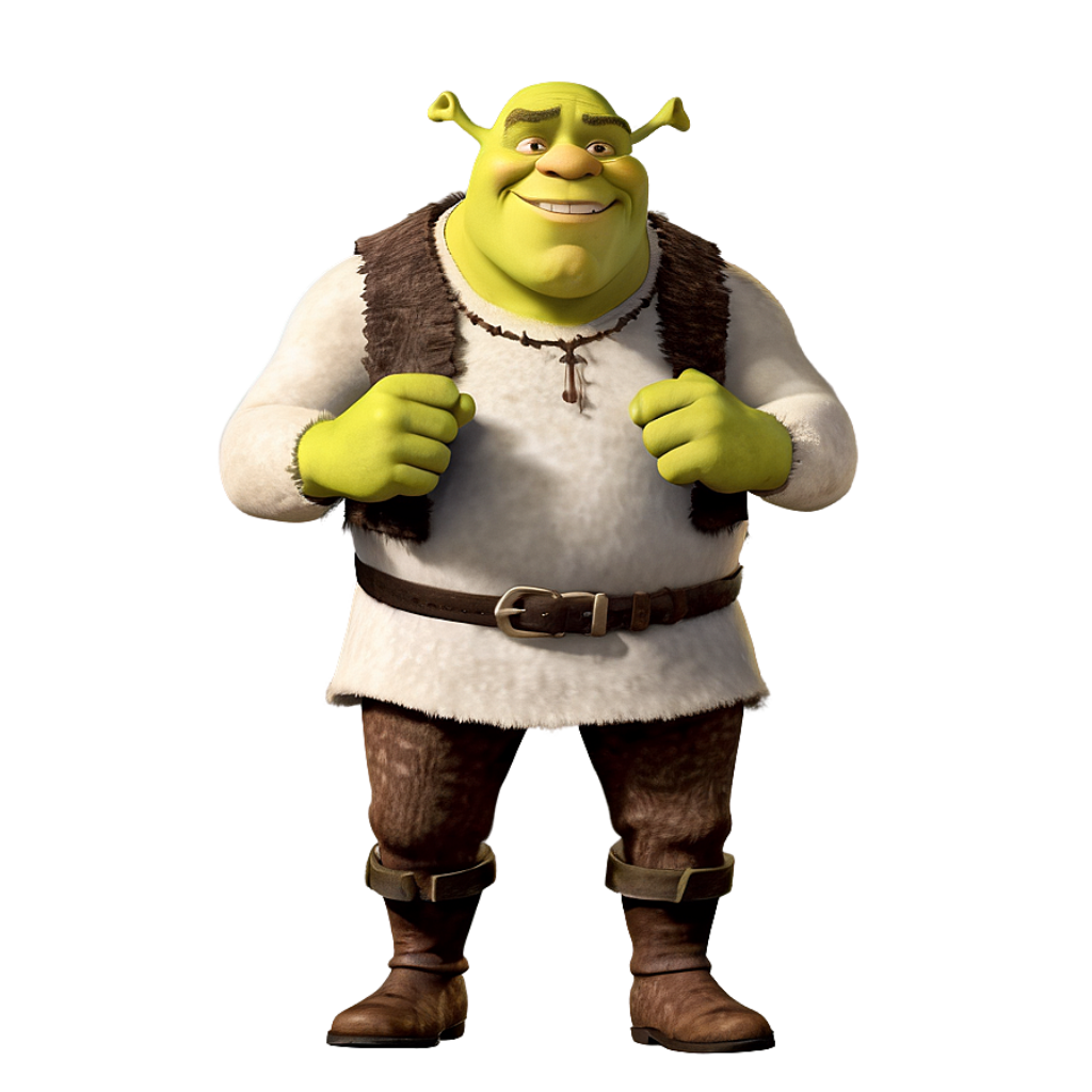Shrek Wallpaper: Iconic Green Ogre on Soft Gradient Background