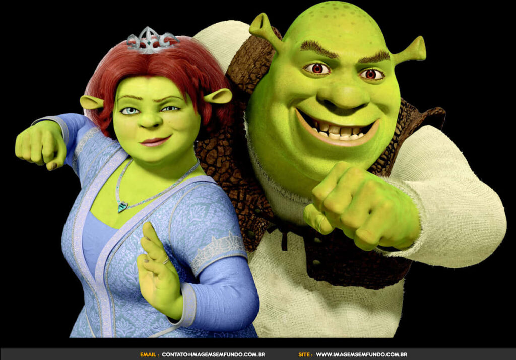Shrek and Fiona: Vibrant Wallpaper Capturing Their Fun Personalities