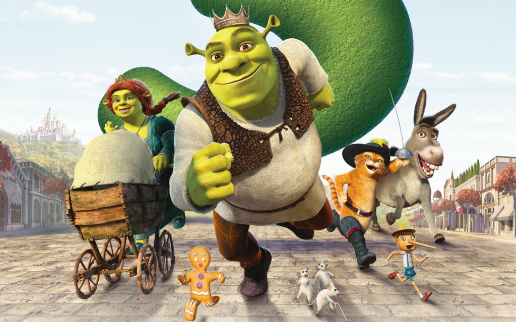 Shrek the Third (2007): A Green Animated Pixar Movie - A Hilarious Poster Twist for Shrek Fans - HD Wallpaper Background Photo