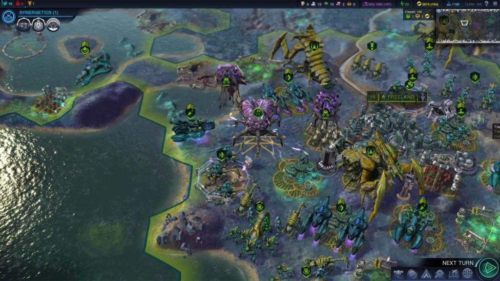Sid Meiers Civilization Beyond Earth screenshot futuristic alien world hex grid strategy game Wallpaper